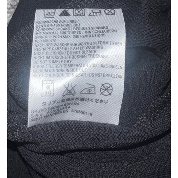 Escada Sport black Round Neck Baloon Sleeve Minimalist Monochrome size l - Picture 7 of 7